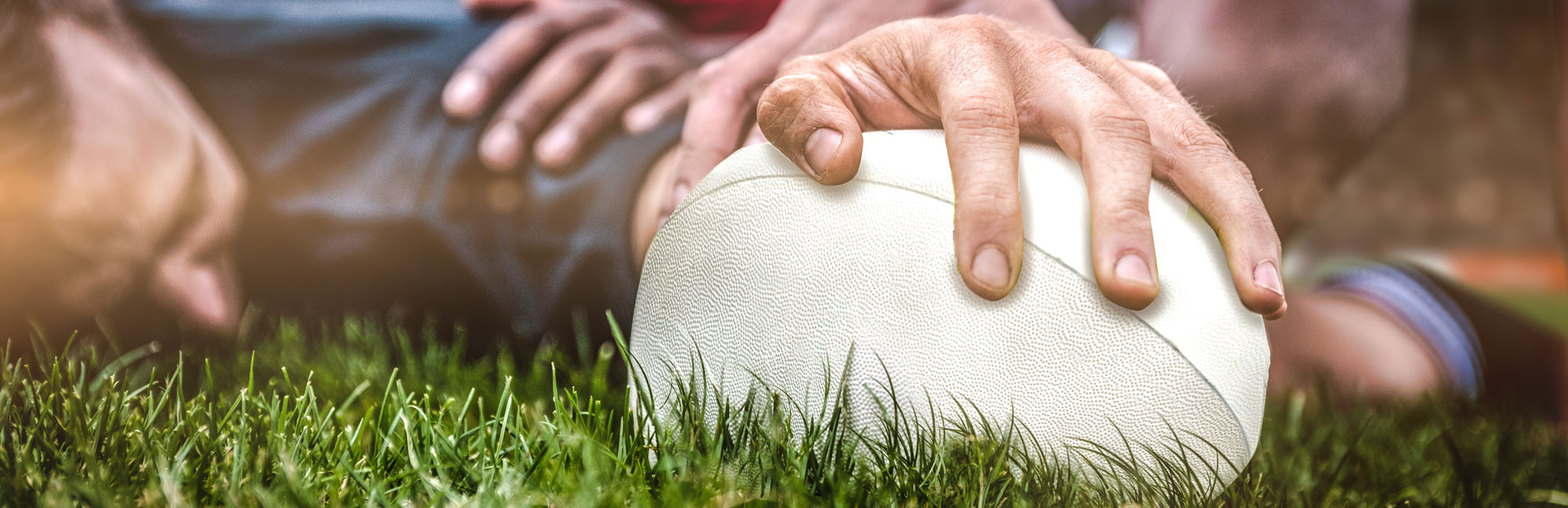 Close-up of a rugby player